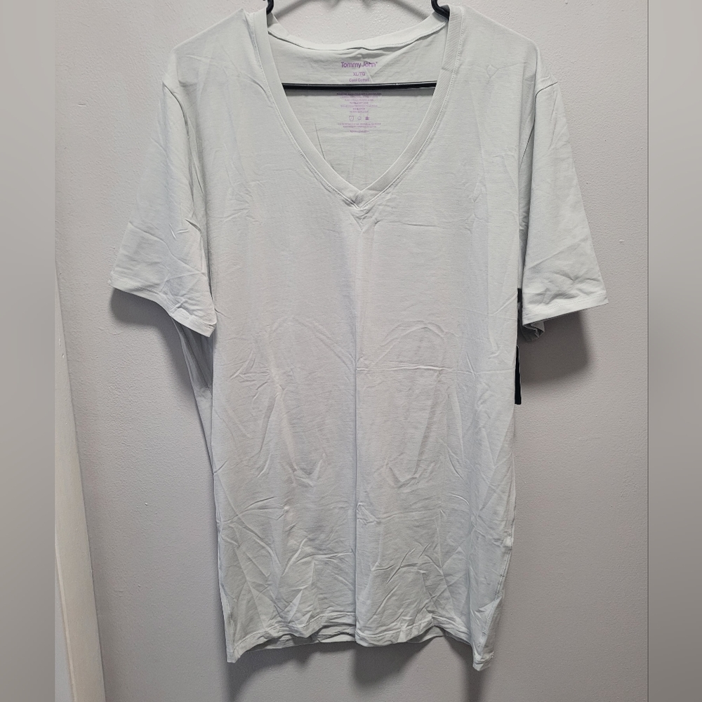 Tommy John Cool Cotton Deep V-Neck Stay-Tucked Undershirt Size XL NWT